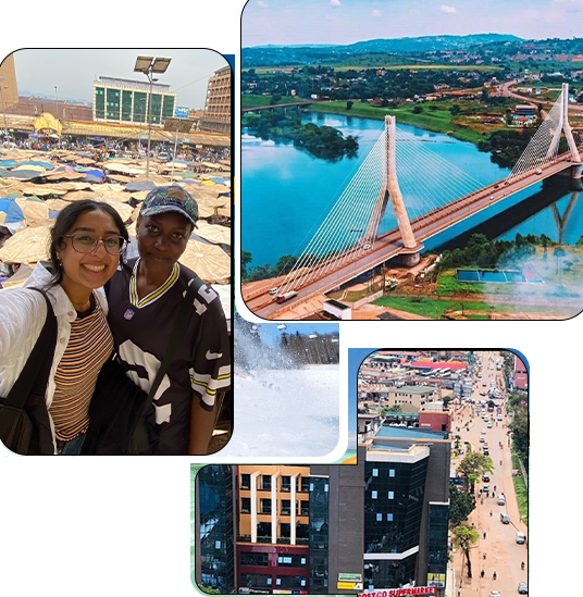 Women guides leading a Kampala walking tour